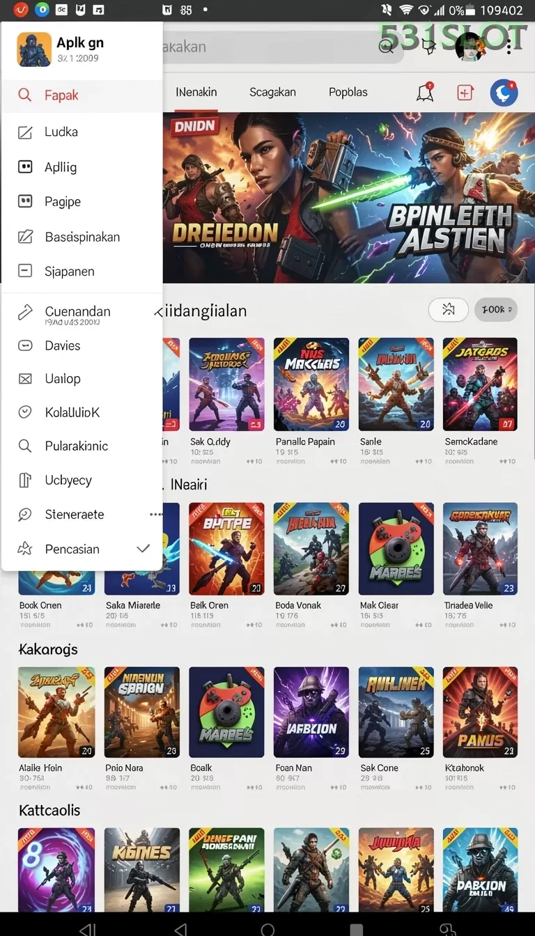 Cuplikan layar SLOTSRI — aktivitas